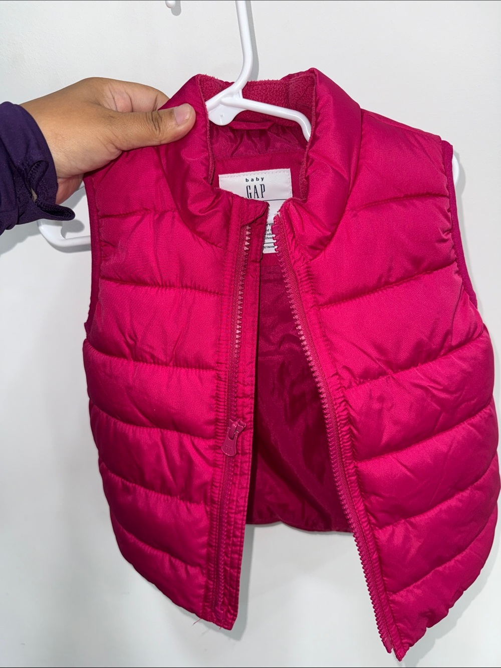 GAP Toddler Puffer Jacket in Bright Pink